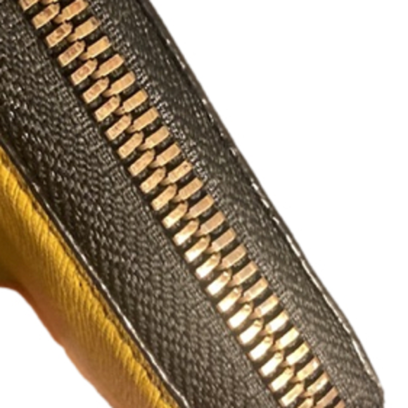 Michael Kors Yellow Zip Around Wallet - Picture 4 of 9